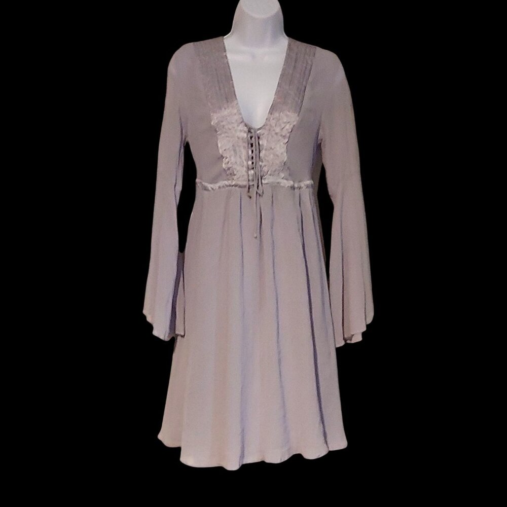 Ghost Belled Peasant Dress Empire cottage Whimsical Anthropologie  S Coquette